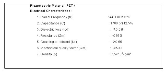 Piezoelectric ceramic 38.1*12.75*6.35mm