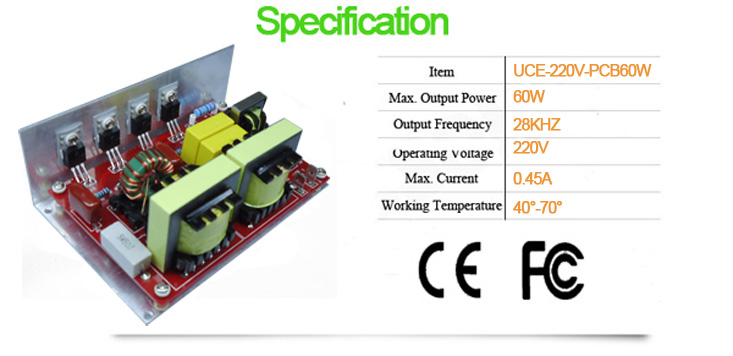 220V28k60W ultrasonic pcb generator