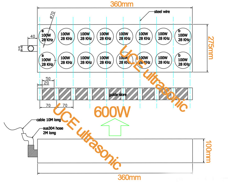 600W Immersible Ultrasonic cleaner