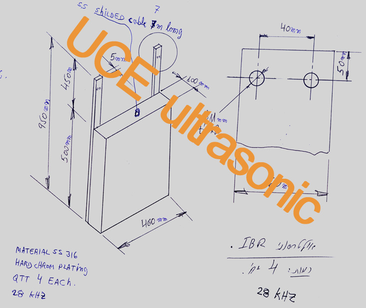 28khz  Custom Ultrasonic immersible box